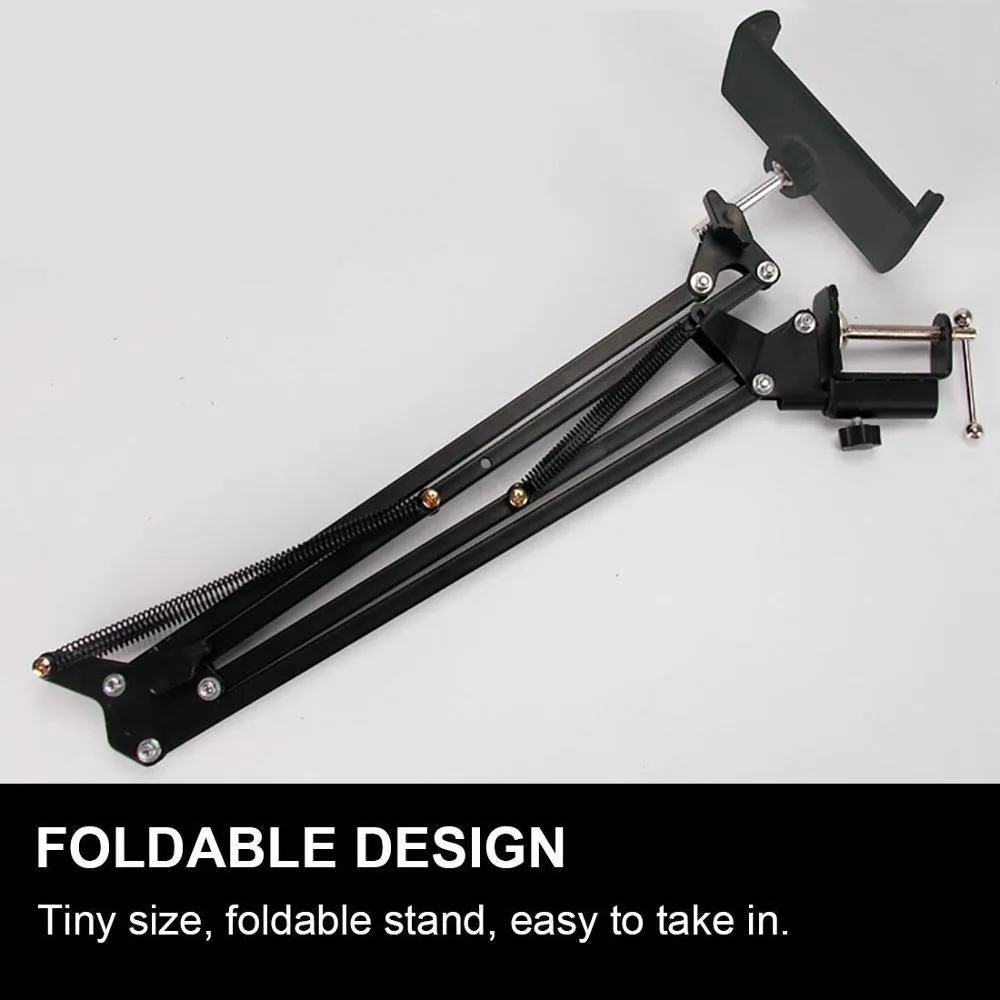 Foldable Adjustable Flexible 360 Rotating Long Arms Mobile Phone Holder Desktop Bed Lazy Bracket Phone Stand for iphone Tablet