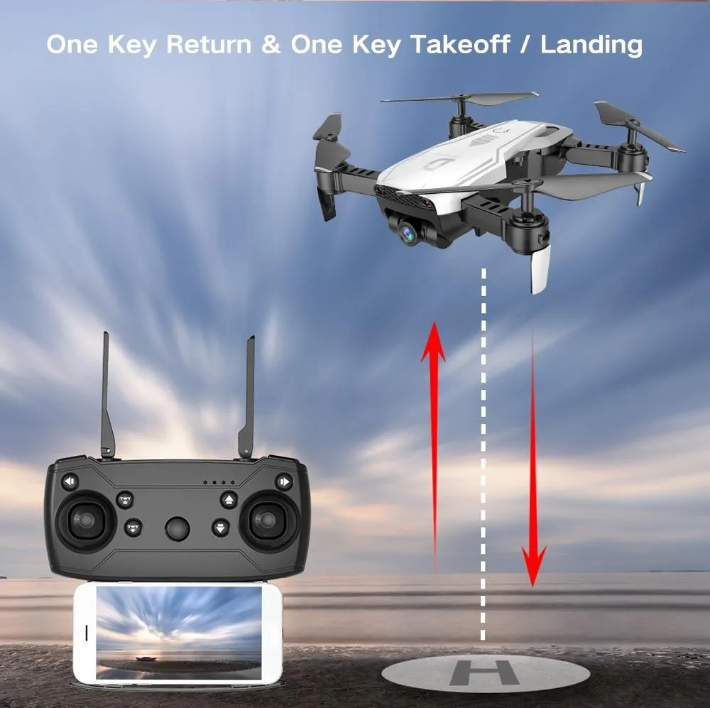 Foldable Remote Control WiFi Quadcopter Drone with Wide Angle 2MP Camera