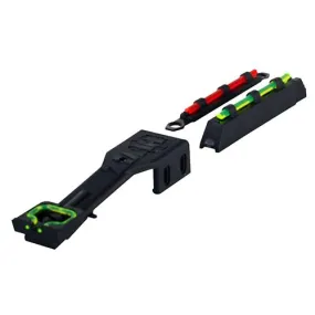 Four-In-One Shotgun Sight Set - .313"-.375" Vent Rib-Removable Front Bead Fiber Optic, Interchangeable LitePipes