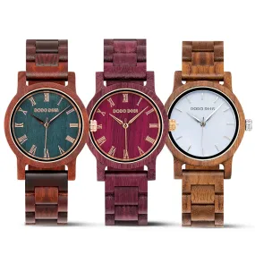 Funki Buys | Watches | Women's Roman Numerals Wood Watch