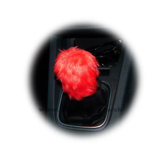 Fuzzy faux fur Gear knob stick shift cover choose your colour