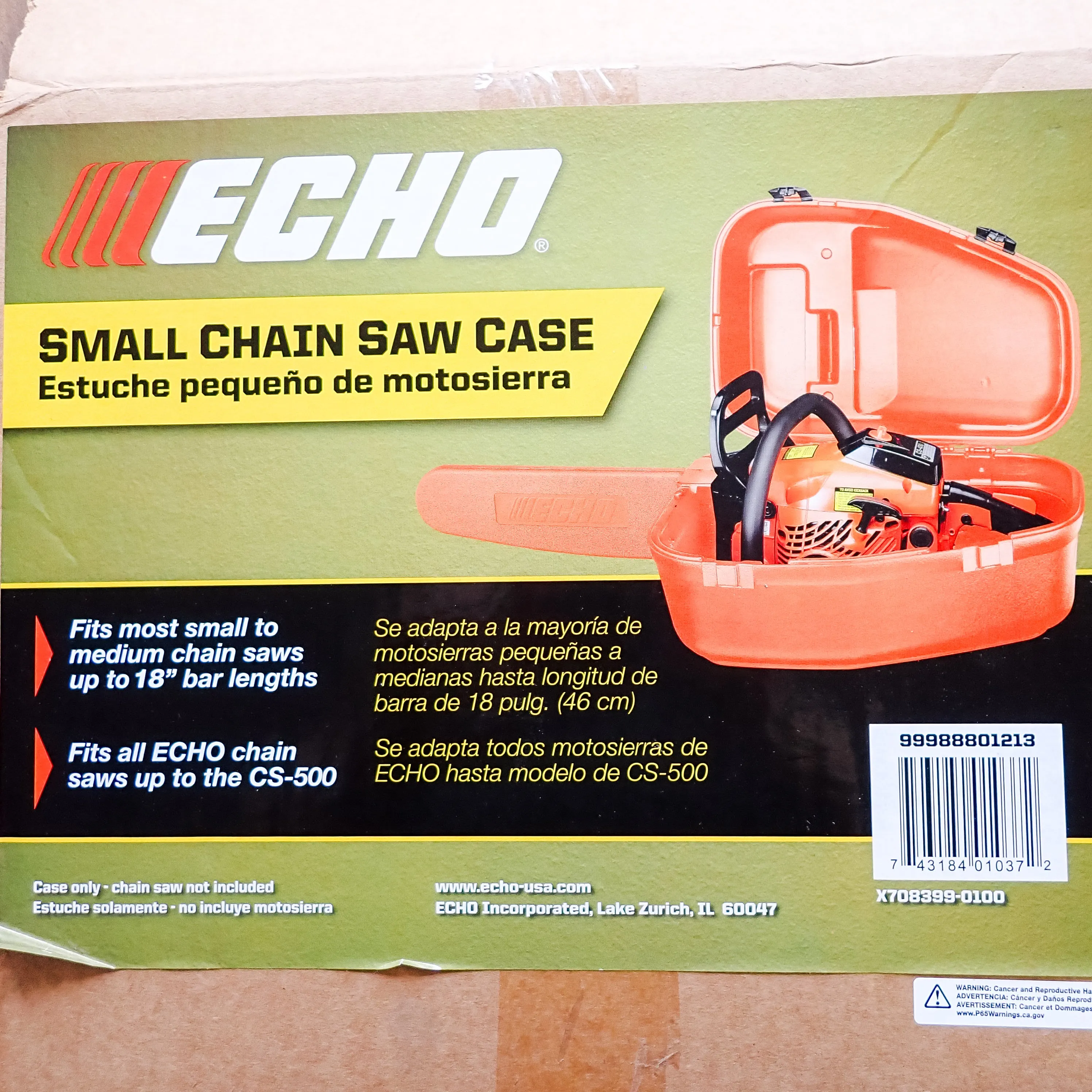 GENUINE ECHO SMALL CHAINSAW CARRY CASE FITS SMALL SAWS 99988801213