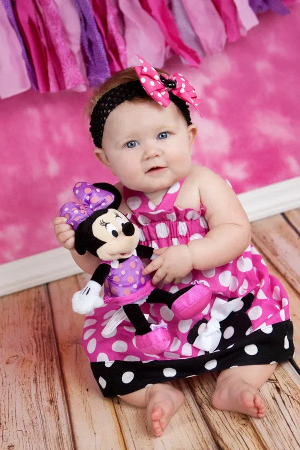 Girls First Minnie Mouse Birthday Dress, Second Birthday Dress