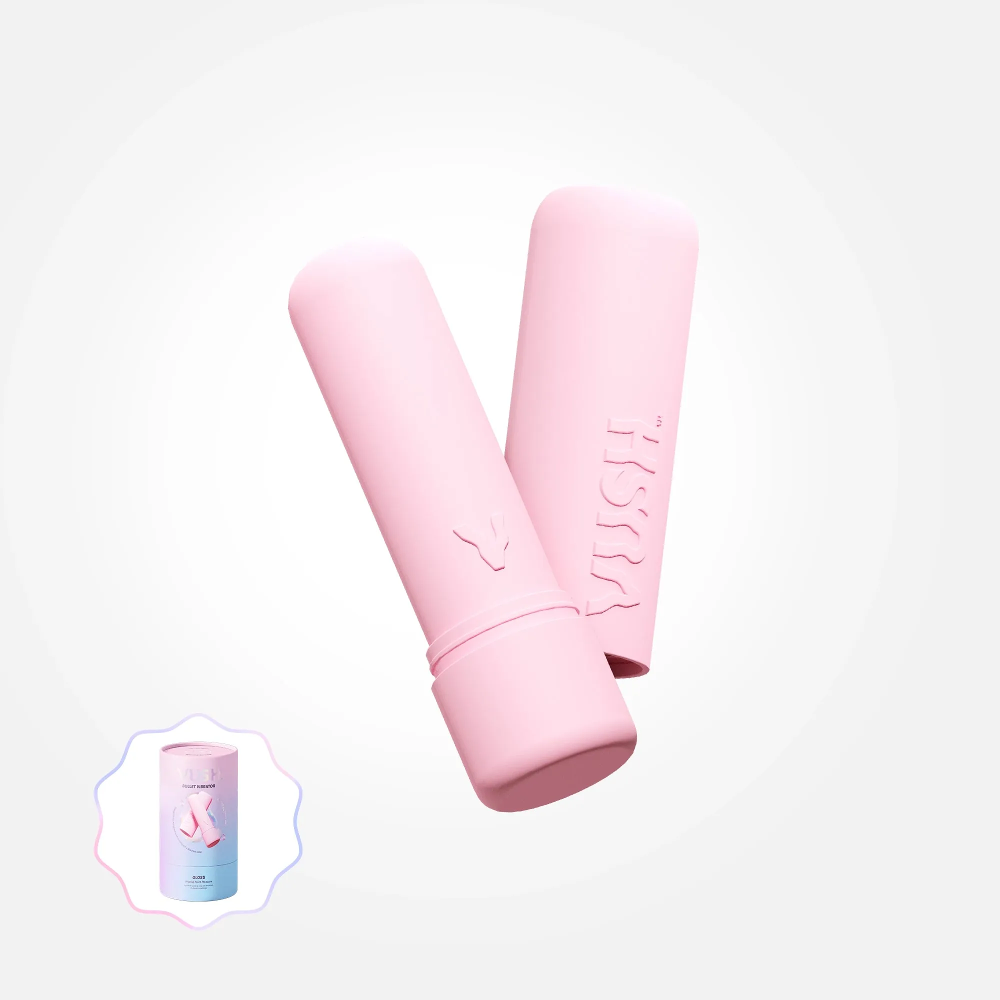 Gloss - Compact   Rechargable Pink Bullet Vibrator with Travel Case