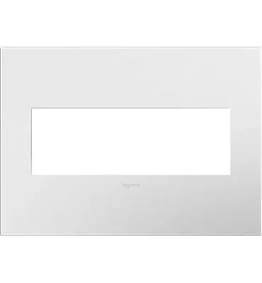 Gloss White-on-White, 3-Gang Wall Plate