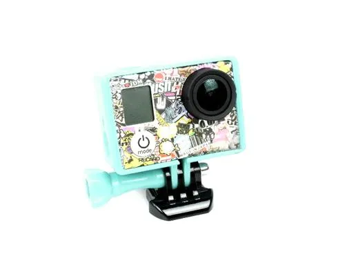 GoPro Border Standard Frame Mount for Hero 3 / 3  / 4 Camera - Aqua