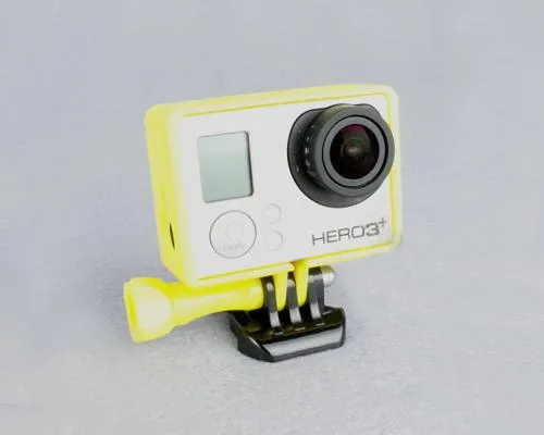 GoPro Border Standard Frame Mount for Hero 3 / 3  / 4 Camera - Yellow