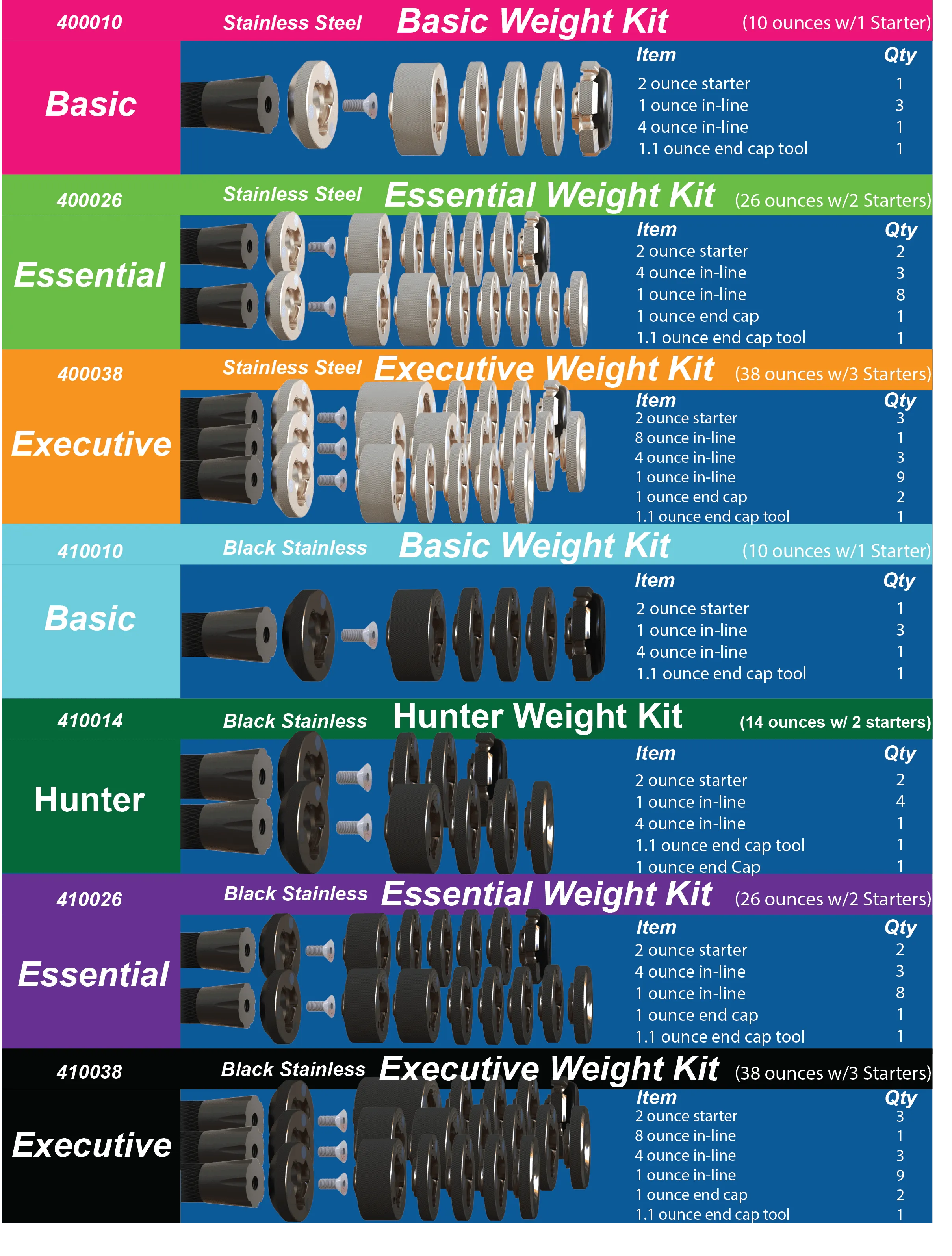 Hamskea Archery Quick Change Weight Kits