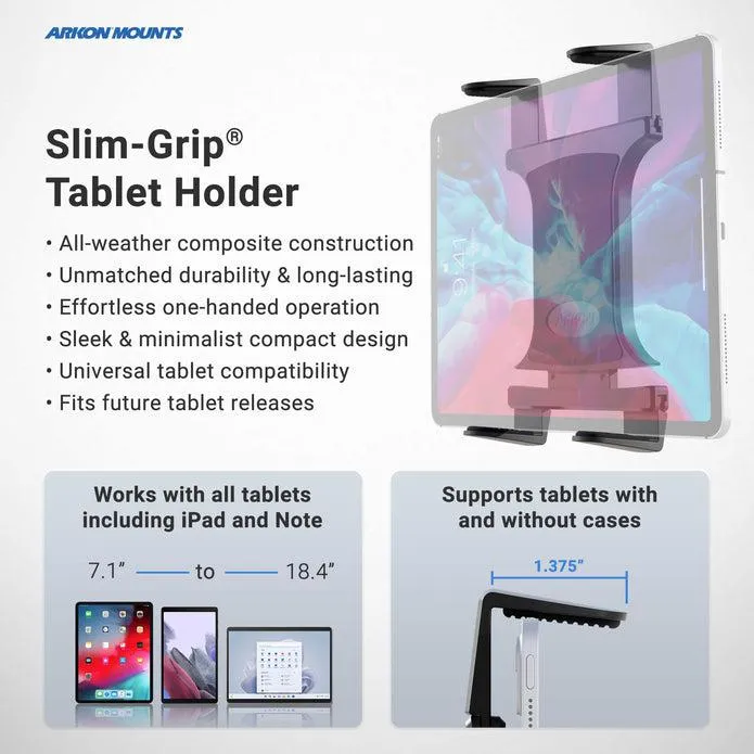 Handlebar Slim-Grip® Tablet Strap Mount for iPad, Note, and more