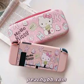 Hello Kitty Inspired Pink Nintendo Switch Carrying Case Bag Joy-Con Cover