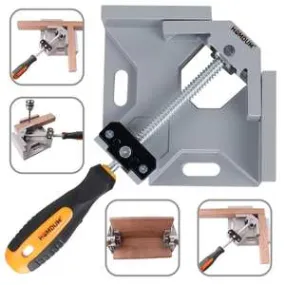 Homdum 90° Corner Clamp Single Hand Quick Release Button 90 Degree clamping tool For Welding Wood Working & Photo Framing Right Angle double clamp