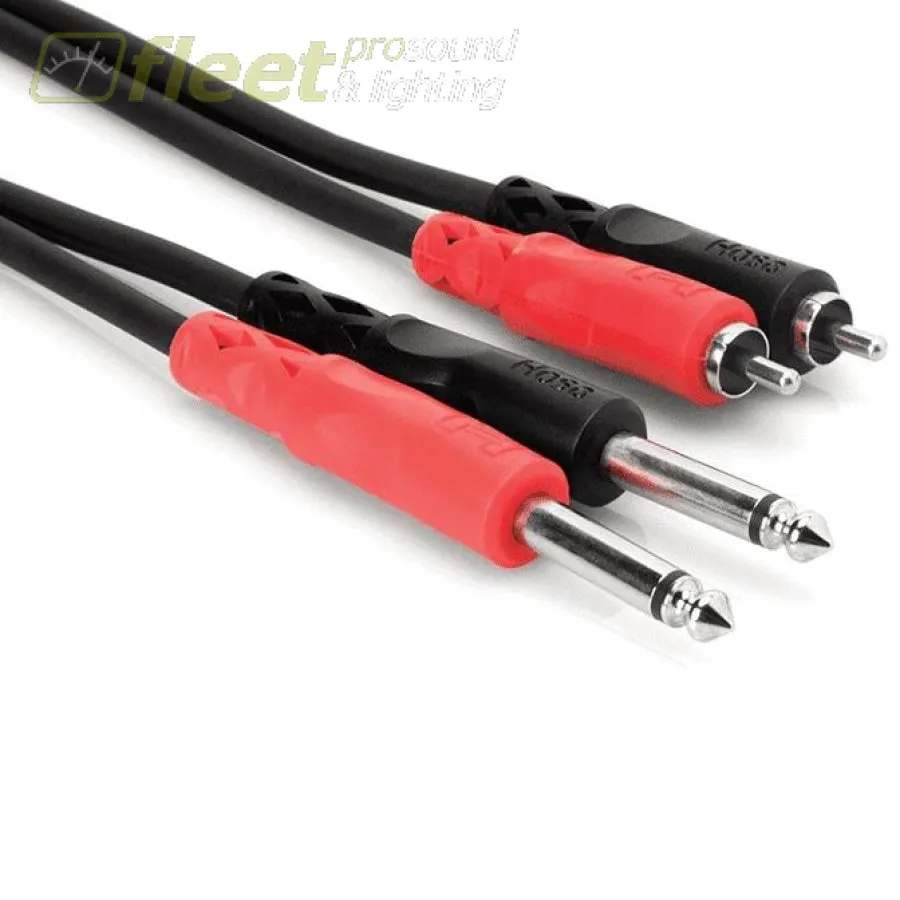 Hosa CPR-201 RCA to 1/4 Cable x2 -1 meters (3.3 FT)