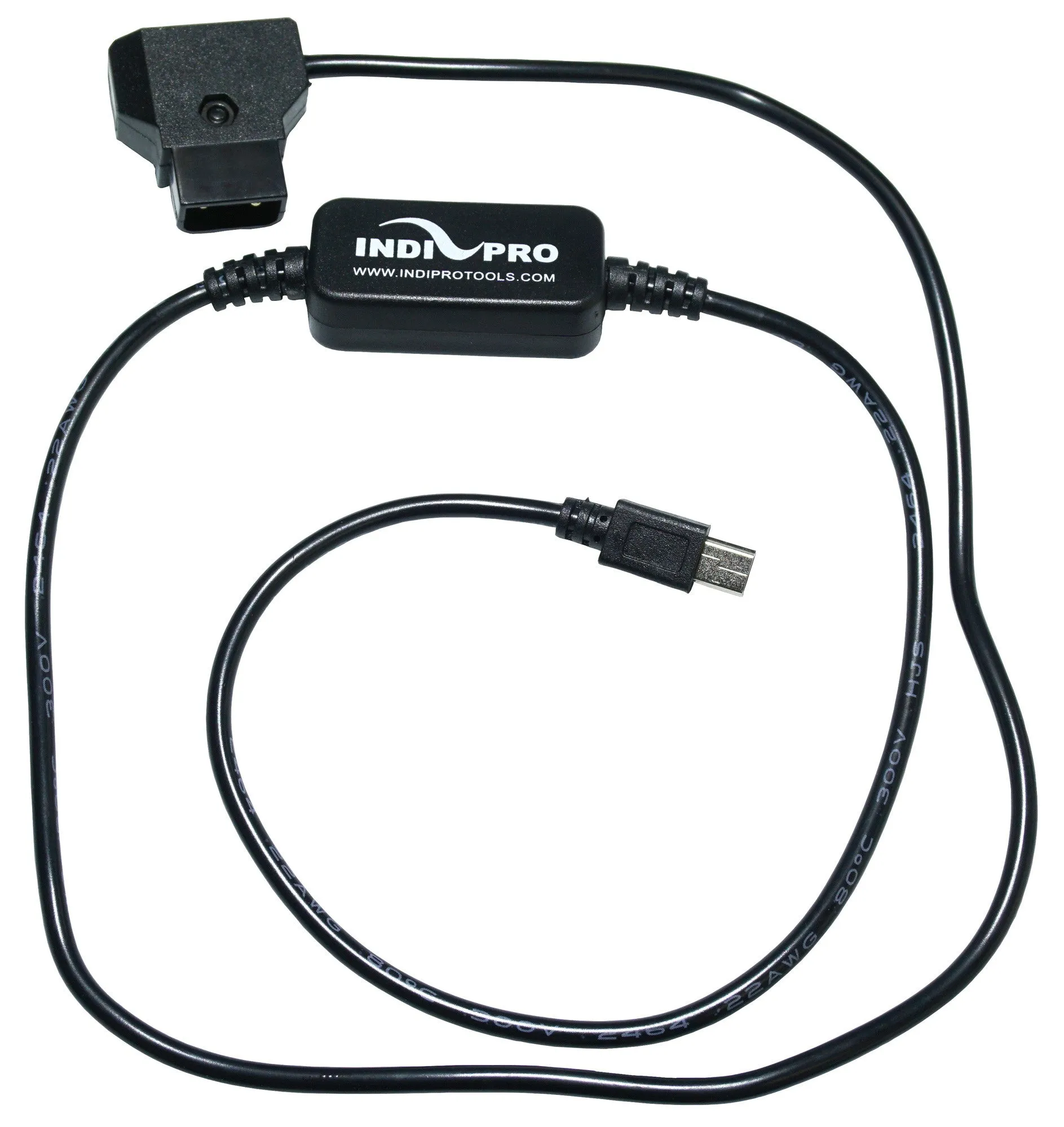 IndiPro INDI-GPCC Power Converter P-Tap to Mini USB 5V for GoPro Camera