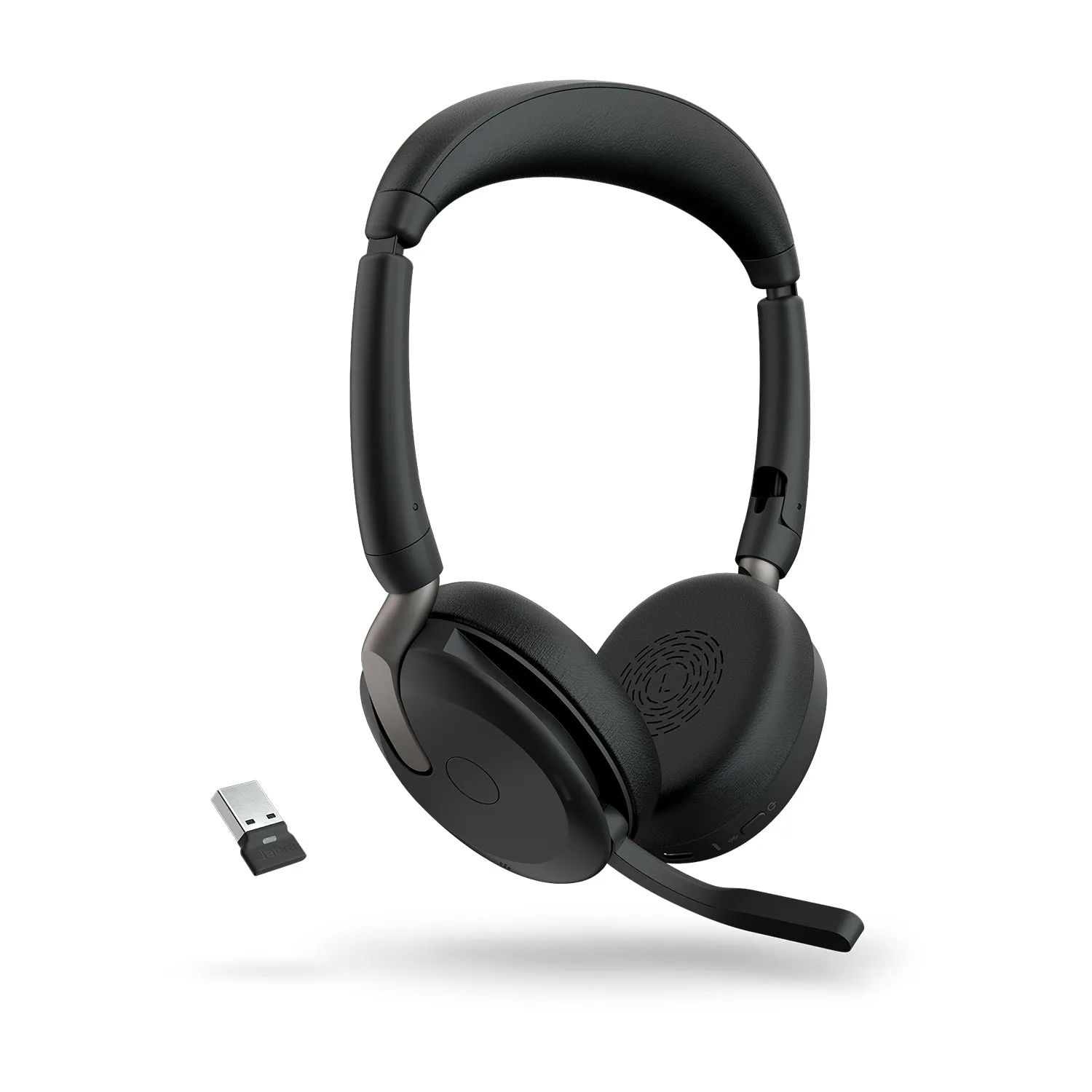 Jabra Evolve2 65 Flex Uc Stereo - Headset - On-Ear - Bluetooth - Wireless - Active Noise Cancelling - Usb-A - Black - Op