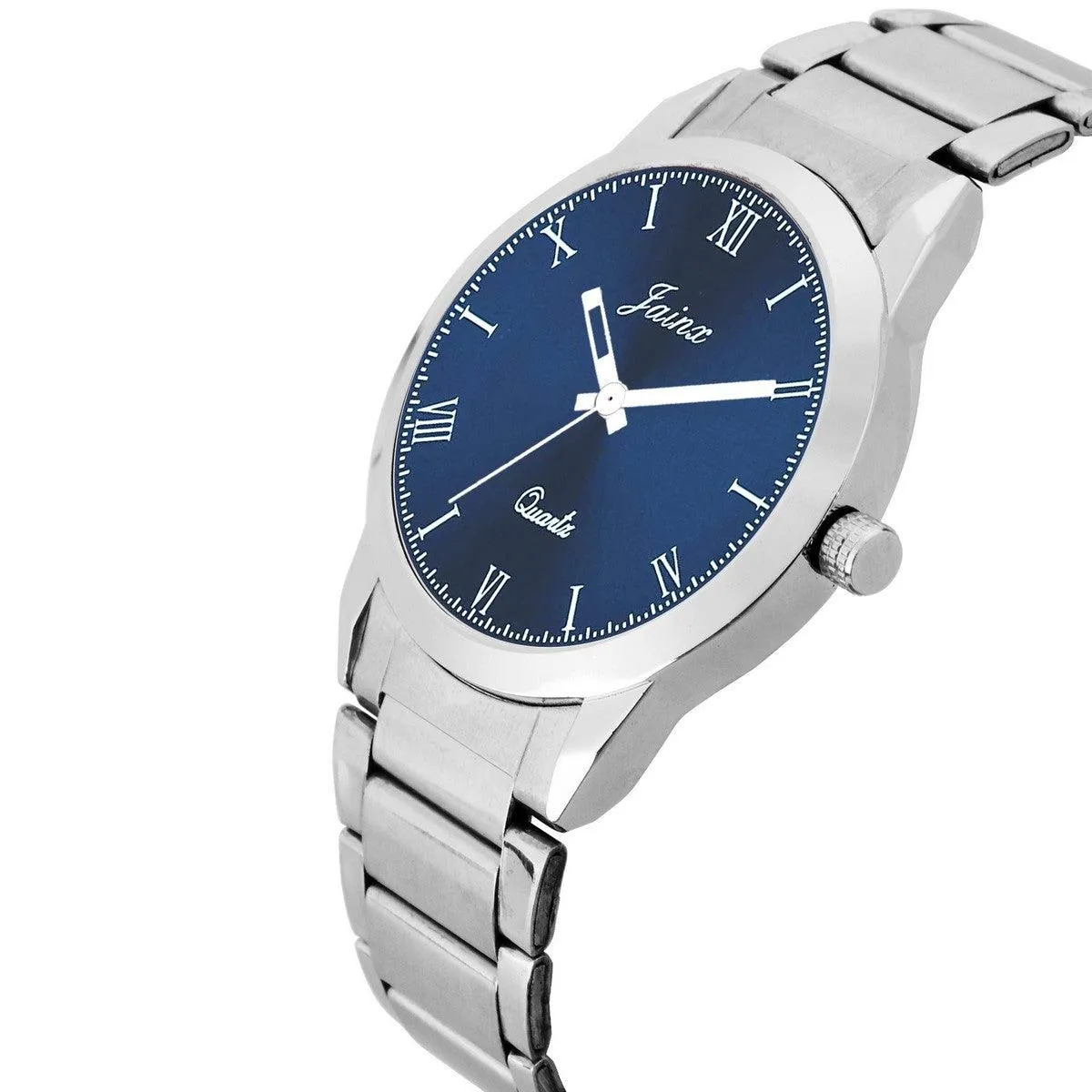 Jainx JM7136 Blue Dial Stainless Steel Strap Analog Watch - For Men