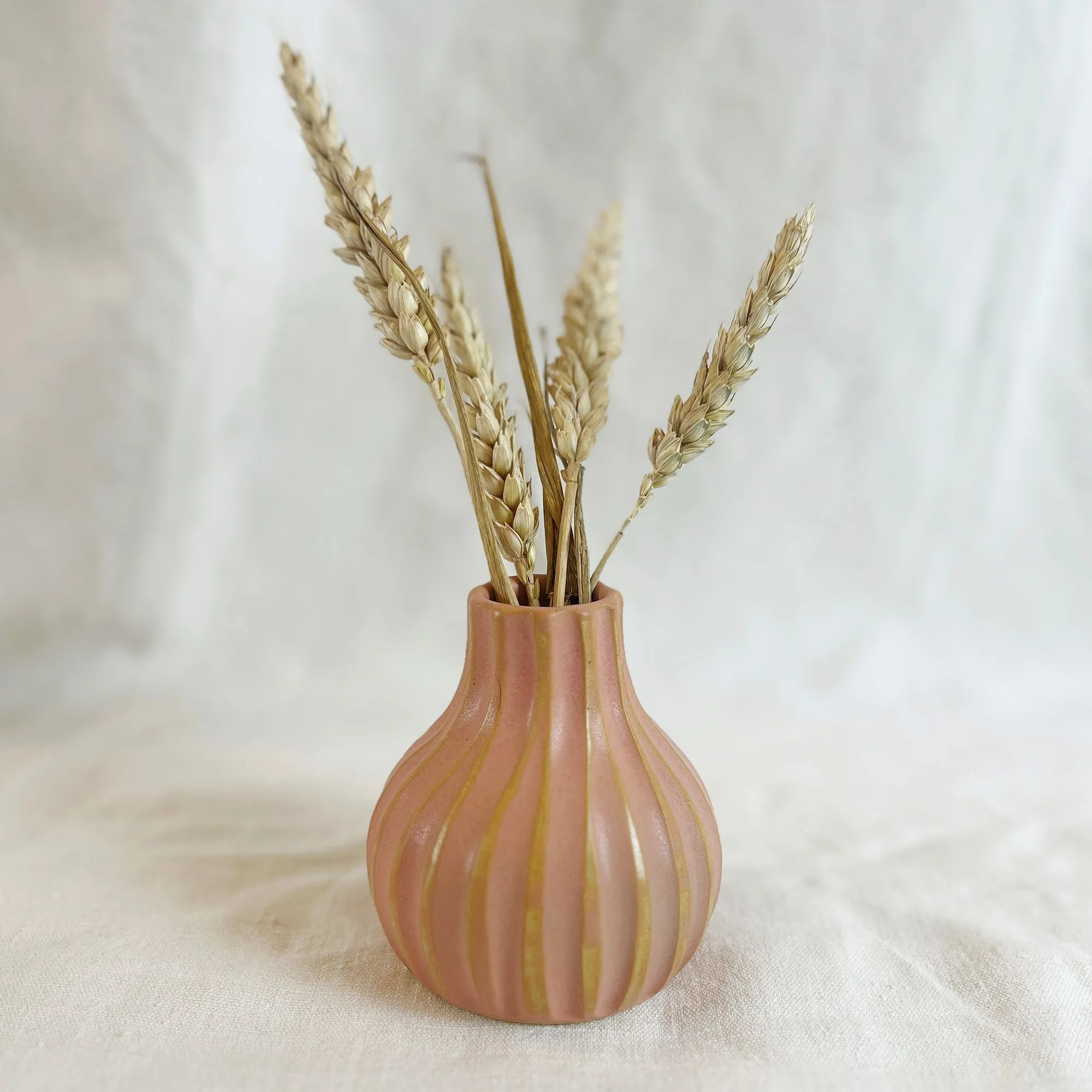 KALIKA Textured Stoneware Bud Vase (WS)