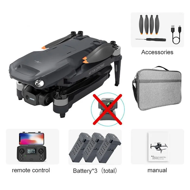 KF106 MAX 3-Axis Gimbal Drone 4K EIS Camera 360° Obstacle Avoidance GPS 5G WIFI Brushless Motor RC Quadcopter