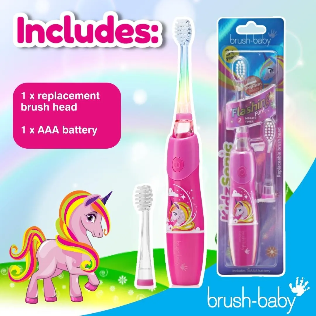 KidzSonic® Unicorn Kids Electric Toothbrush (3  years)