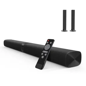 KY8000 Sound Bar, 2 in 1 Separable & 60W SoundBar for Smart TV, Bluetooth 5.0 Soundbar with Wired & Wireless Connect