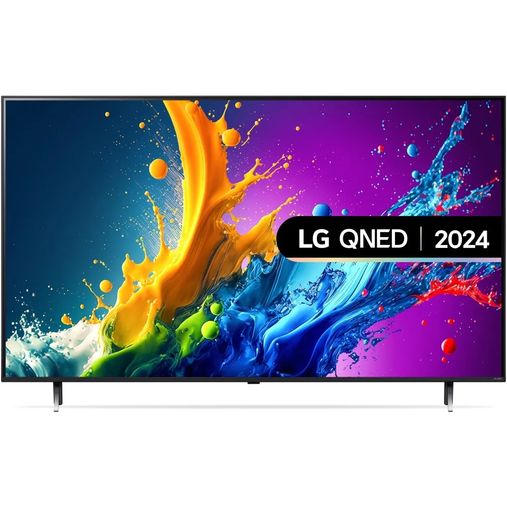 LG 65QNED80T6A 65" QNED 4K Smart TV, 4K Ultra HD, Blue, E Rated