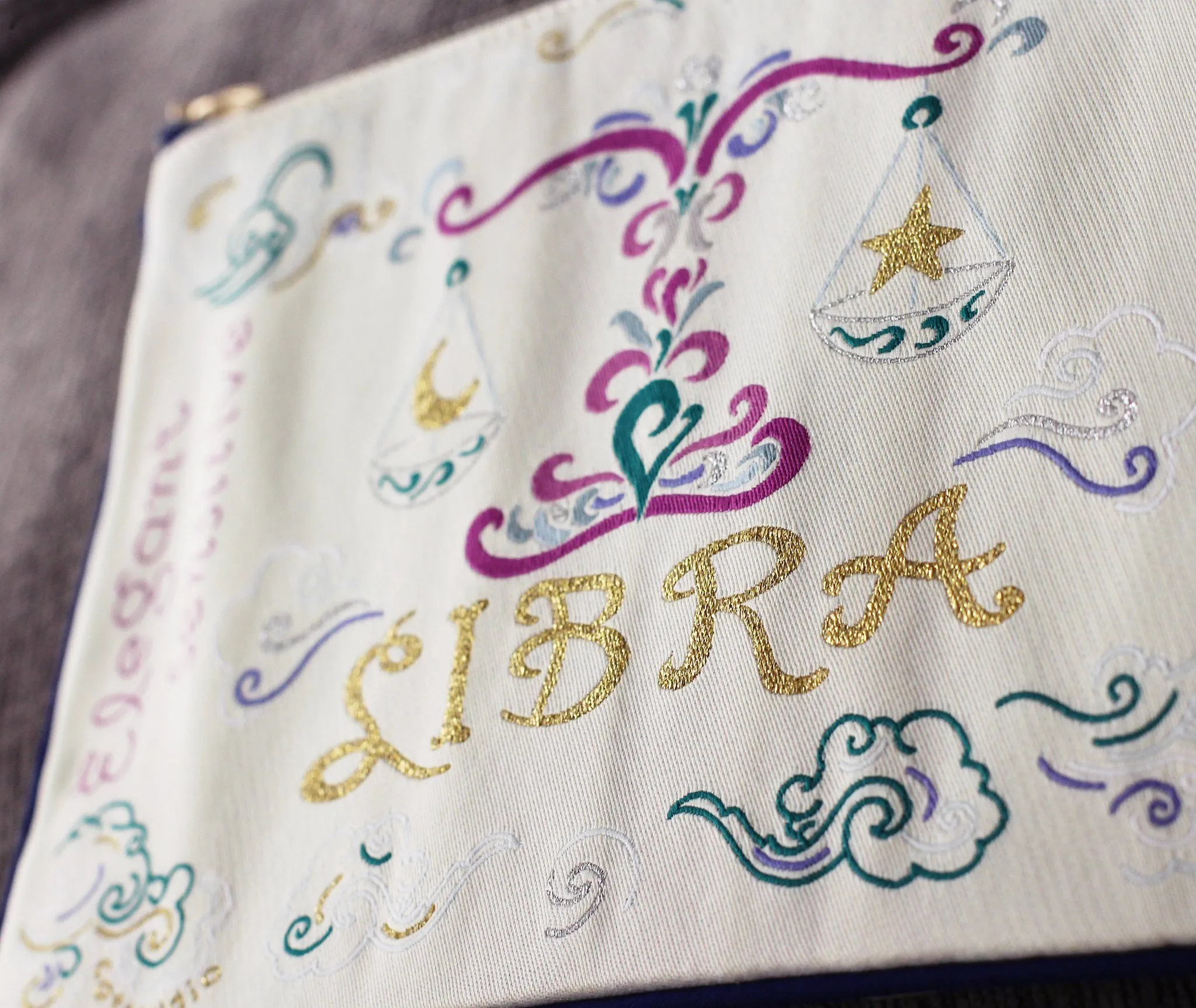 Libra Astrology Zip Pouch