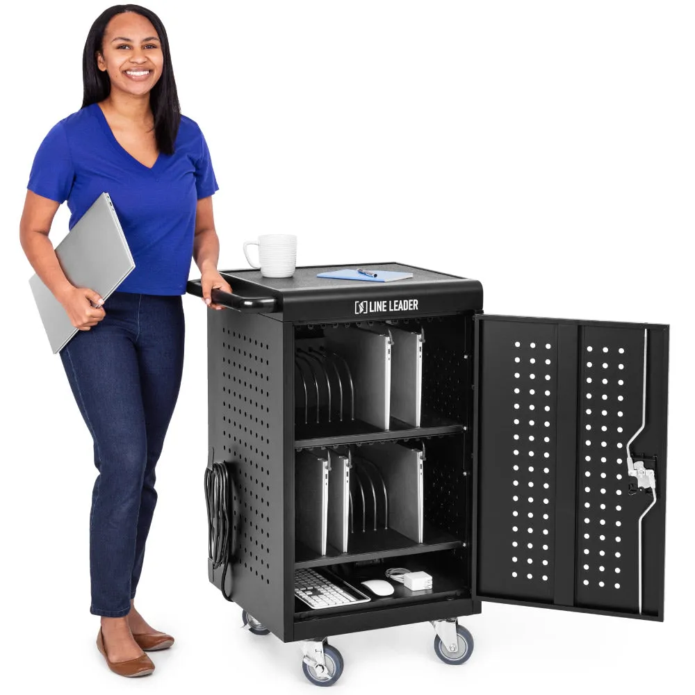 Line Leader Mobile Charging Cart – Holds 30 Devices