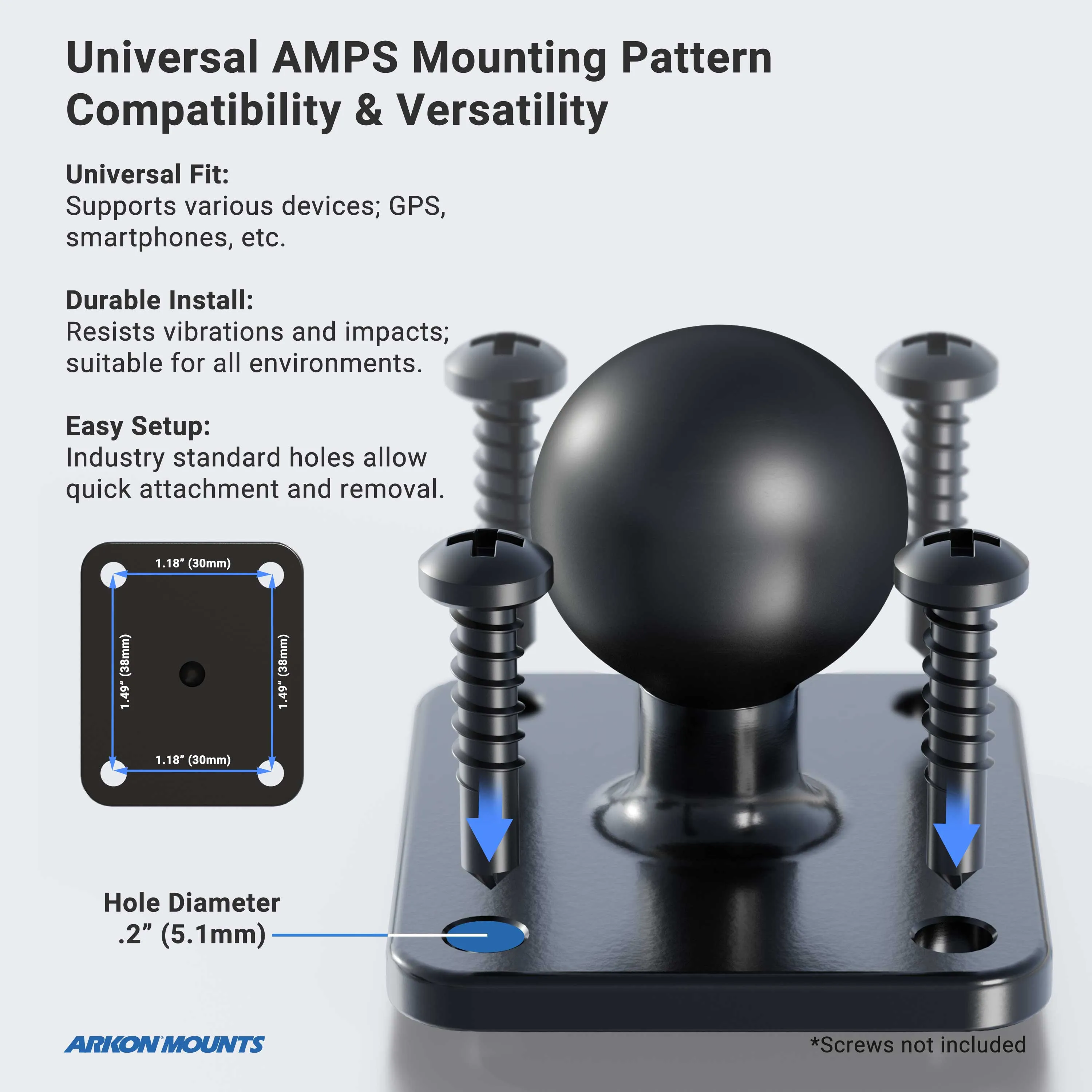 LockVise™ Metal Locking Tablet Mount with Seat Rail Mount