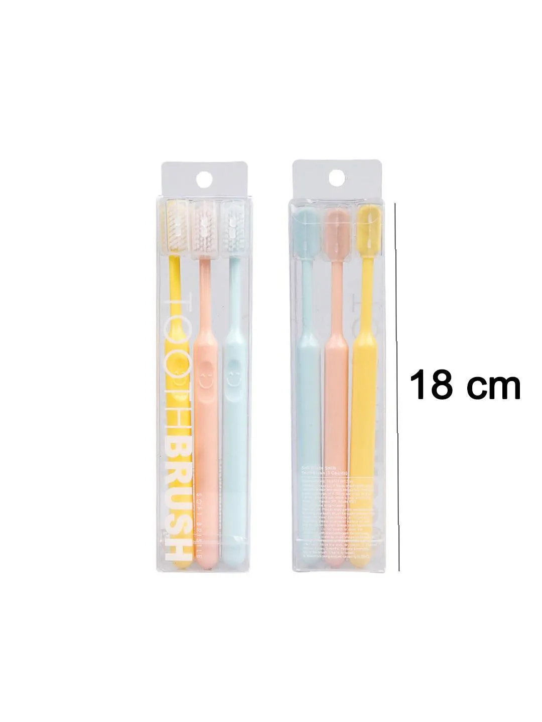 Market99 Pack Of 3 Plastic Toothbrushes