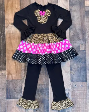 Minnie Mouse Leopard Print Outfit