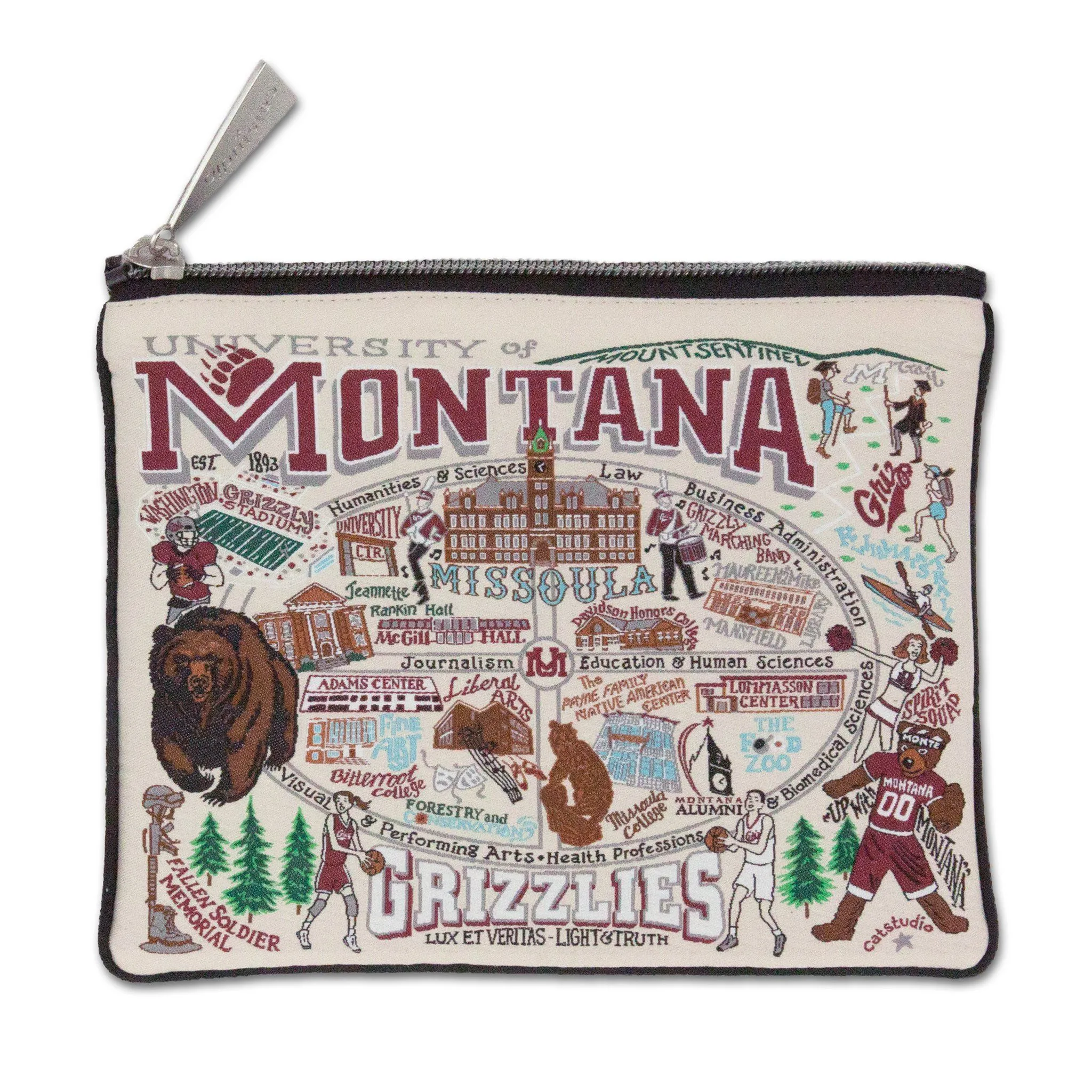 Montana, University of Collegiate Zip Pouch