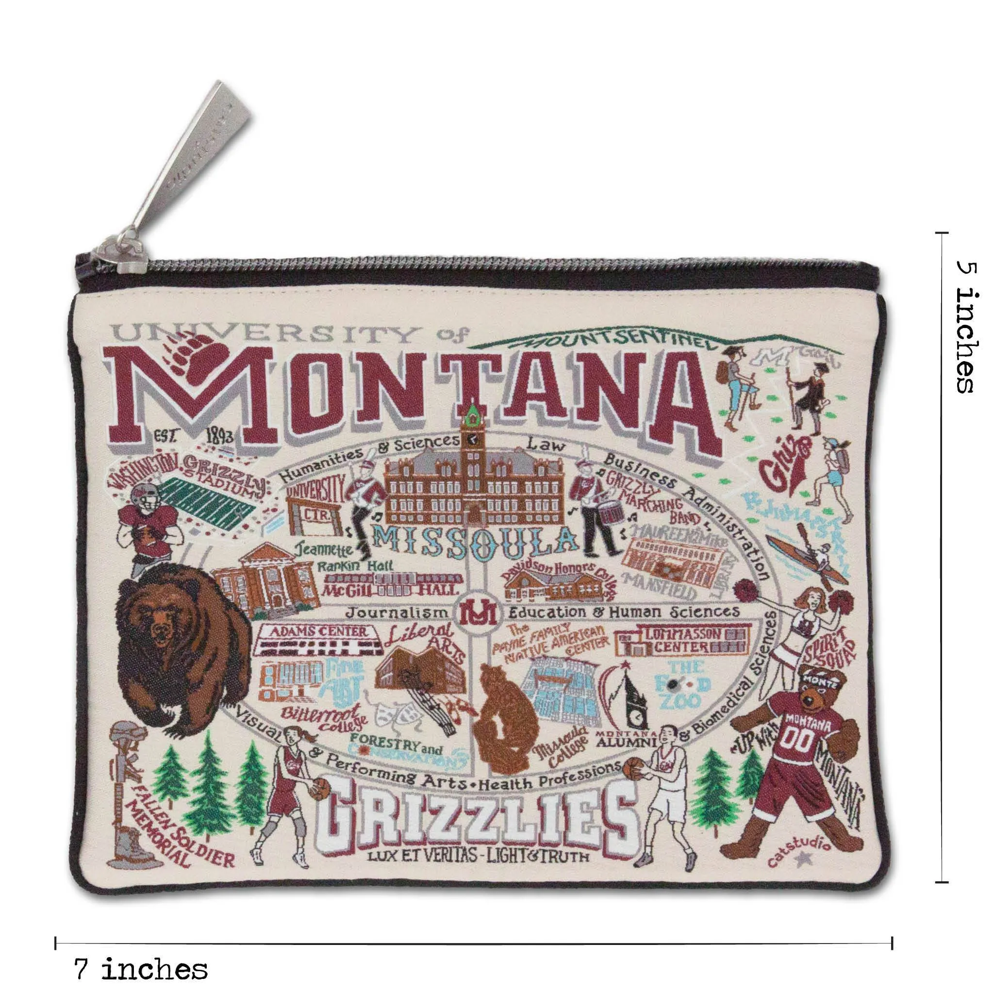 Montana, University of Collegiate Zip Pouch