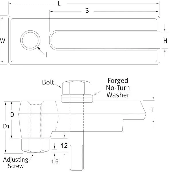 Mould Clamp - Open Toe Clamp Only