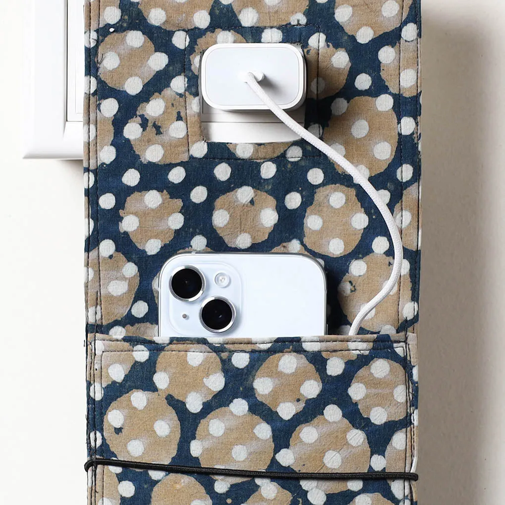 Multicolor - Pipad Block Printed Cotton Mobile Charging Holder