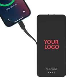 Mycharge Amp Prong Max 20k mAh Built In Portable Custom Chargers, Black