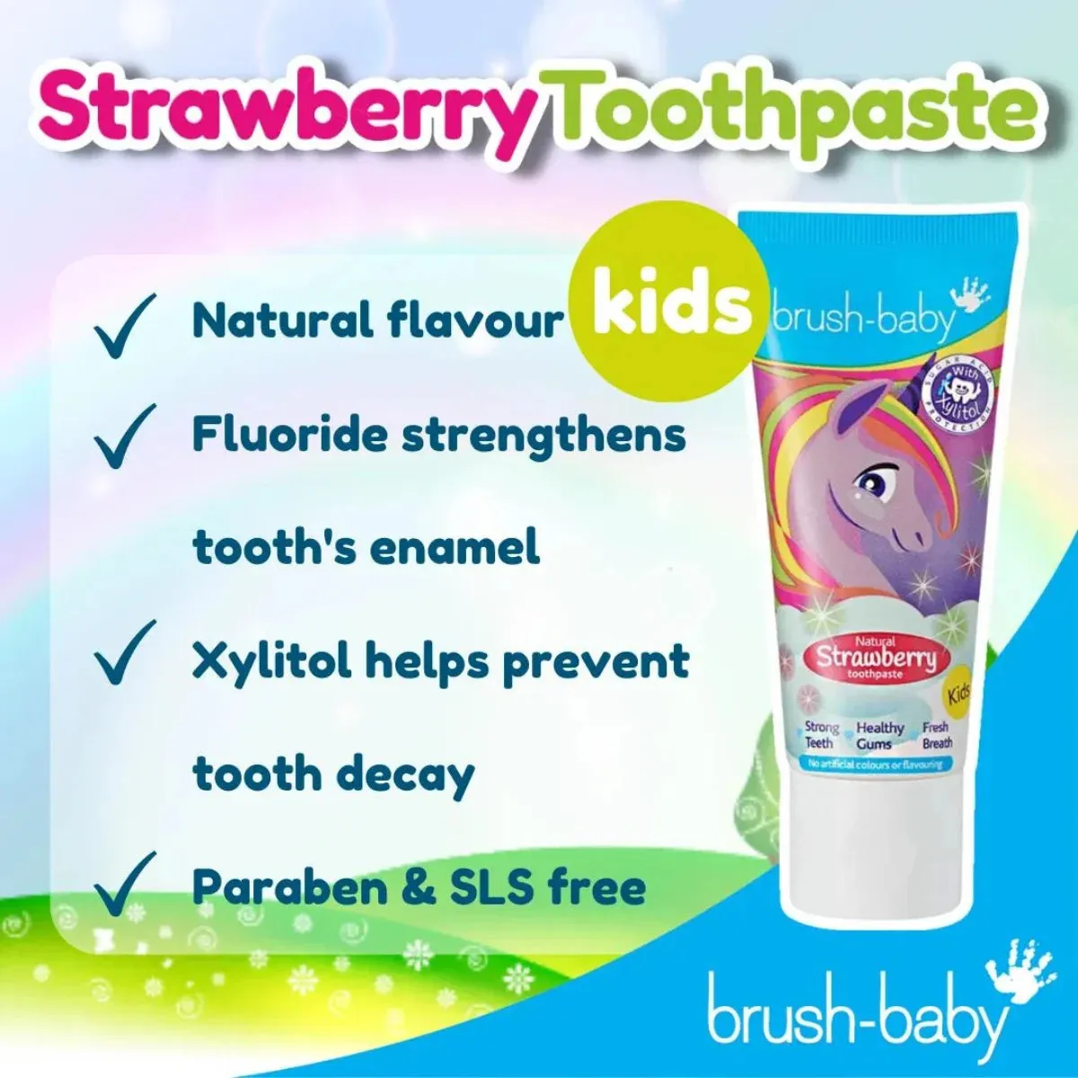 Natural Strawberry Kids Toothpaste - 3 Pack