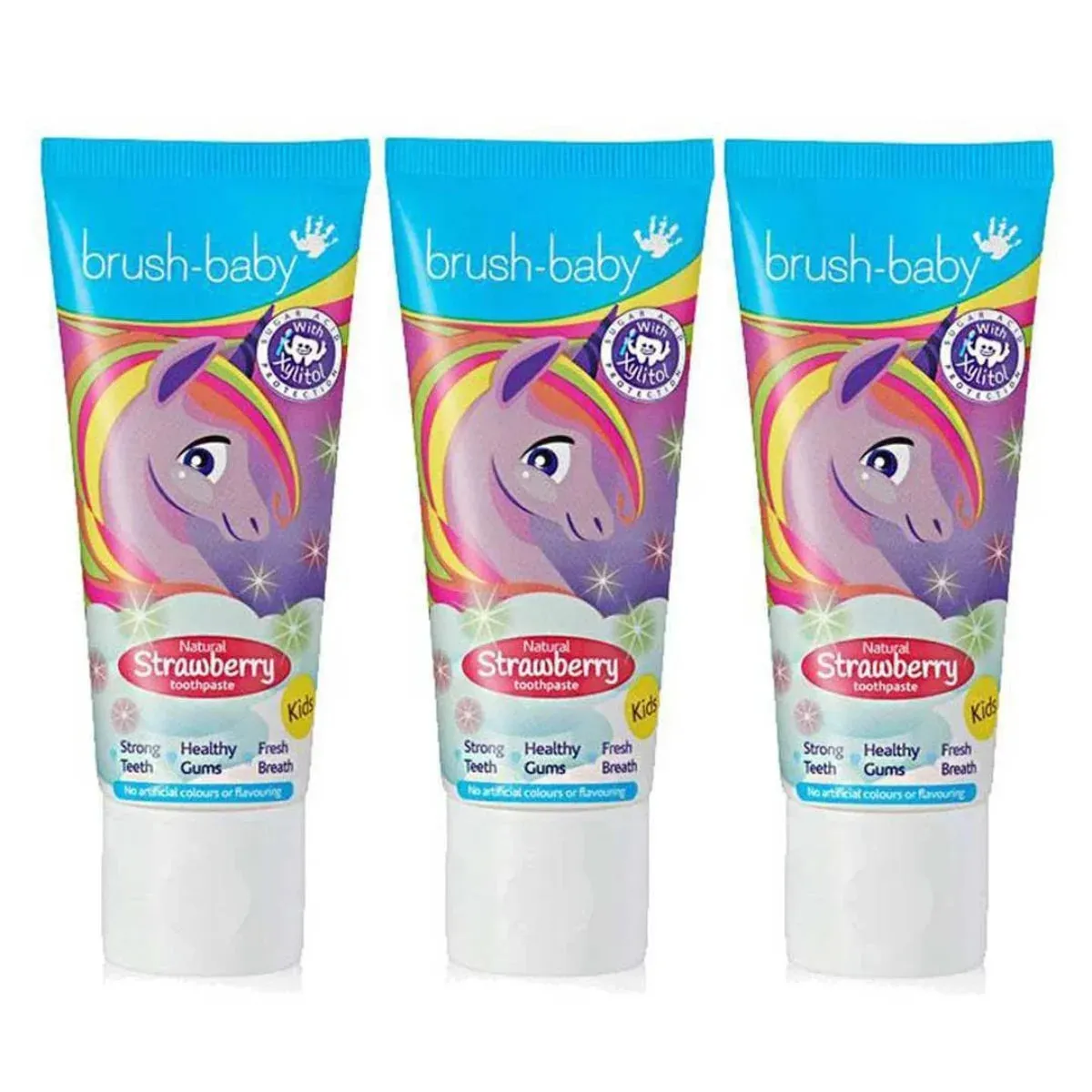 Natural Strawberry Kids Toothpaste - 3 Pack