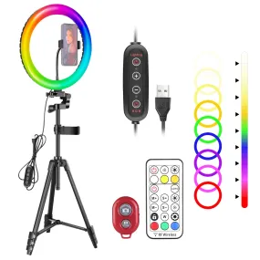 NEEWER 10-inch RGB Dimmable USB Selfie Ring Light