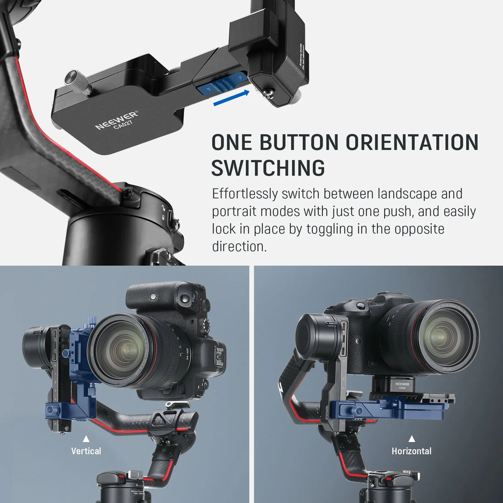 NEEWER CA027 Vertical Camera Mount for Ronin RS3 Pro RS 3 RS 2 Gimbal