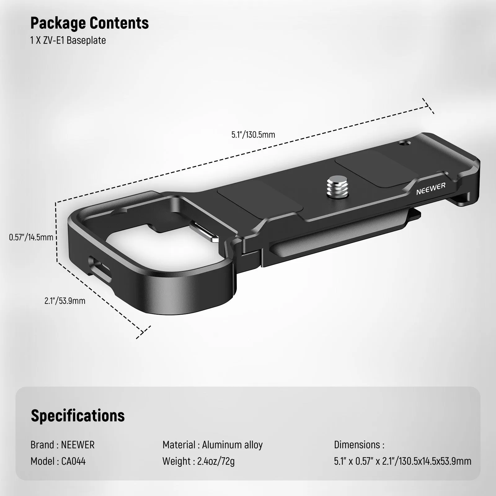 NEEWER CA044 Baseplate For Sony ZV-E1