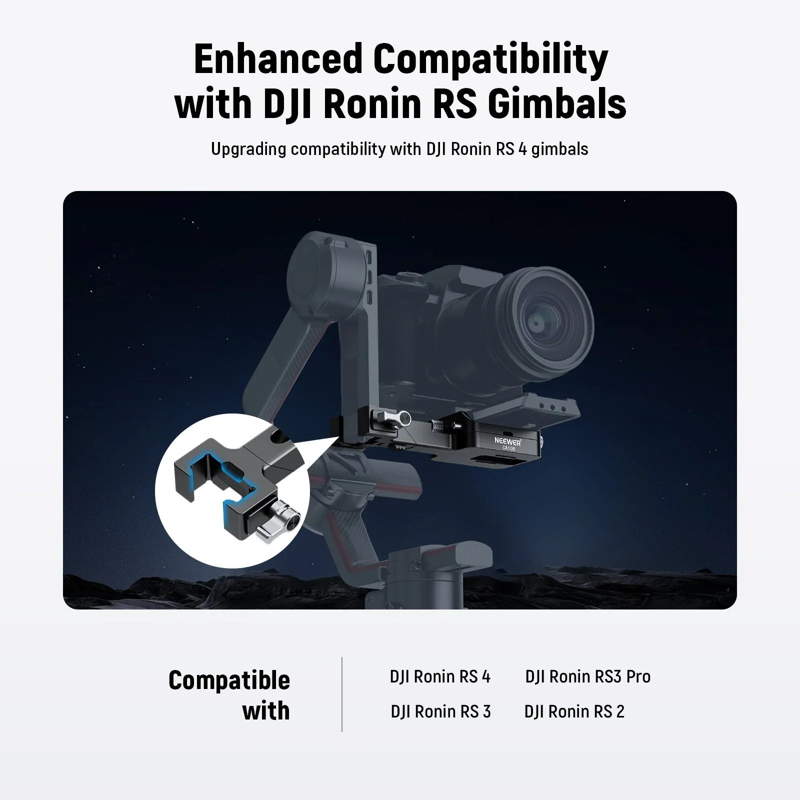 NEEWER CA108 Vertical Camera Mount for Ronin RS 4 RS 3 RS3 Pro RS 2 Gimbal