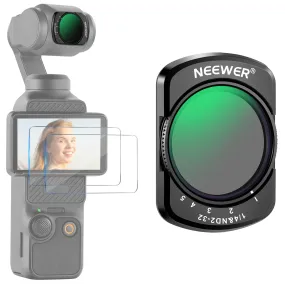 NEEWER FL-83 Variable ND2-32 & 1/4 Black Diffusion Filter For DJI Osmo Pocket 3