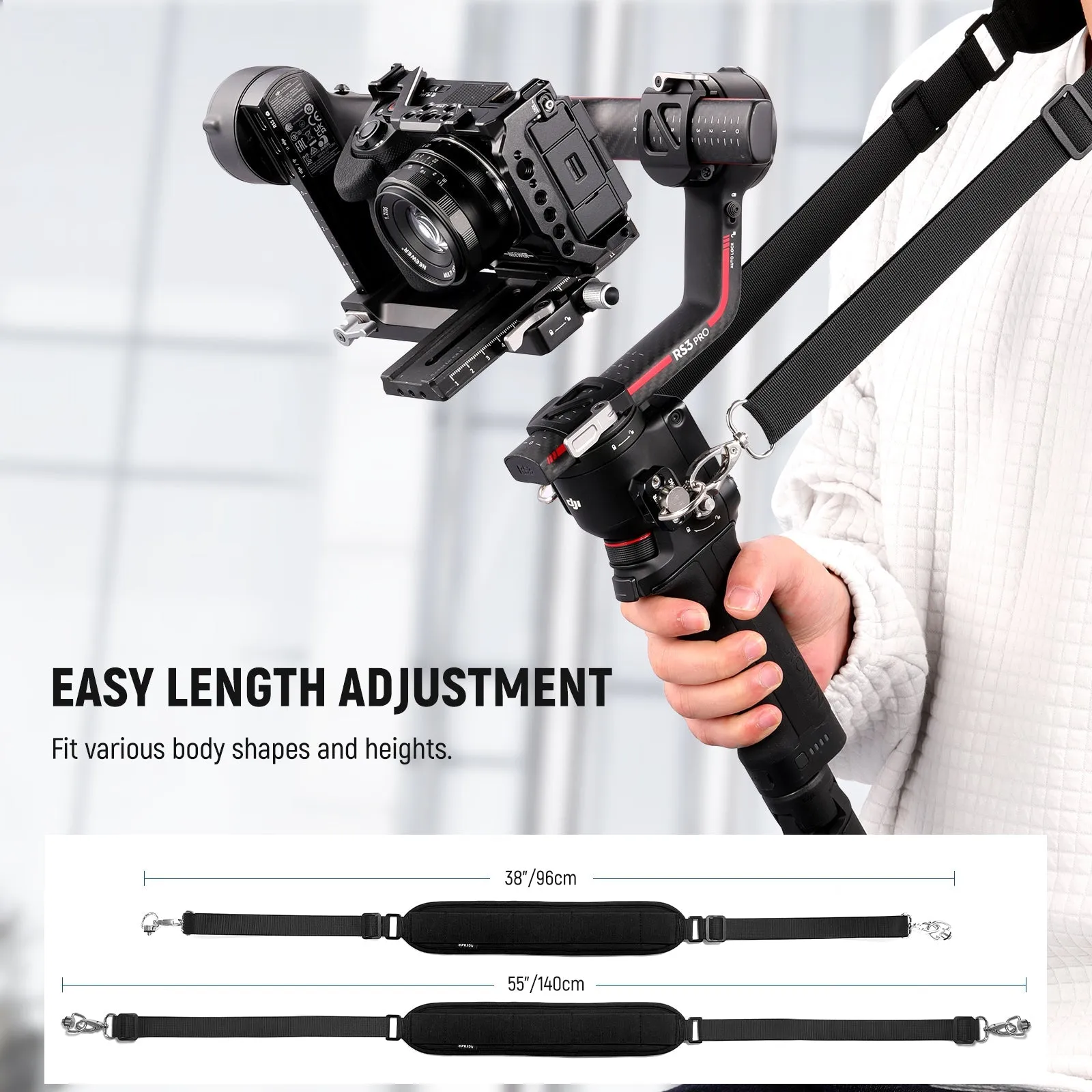 NEEWER GA014 Strap Kit for DJI RS4 RS4 Pro RS3 RS3 Pro RS2 RSC2 Ronin SC Gimbal