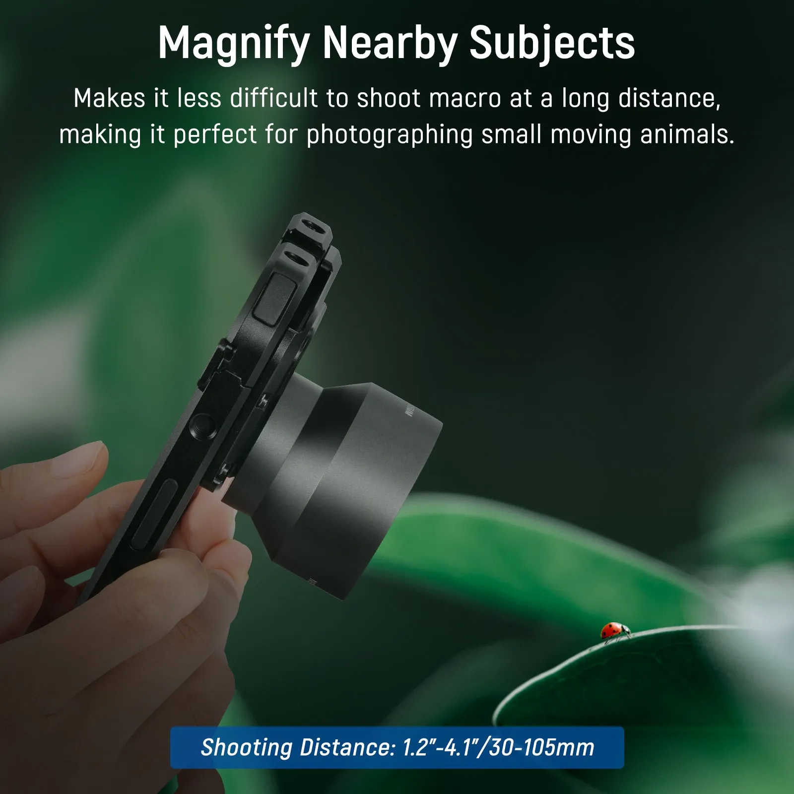 NEEWER LS-26 105mm HD Macro Lens For iPhone Samsung Phone Cage