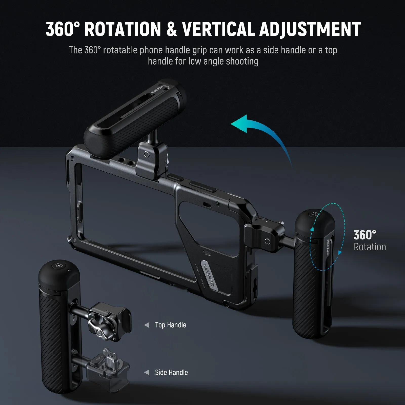 NEEWER PA005E Quick Release Bluetooth Shutter Side Handle