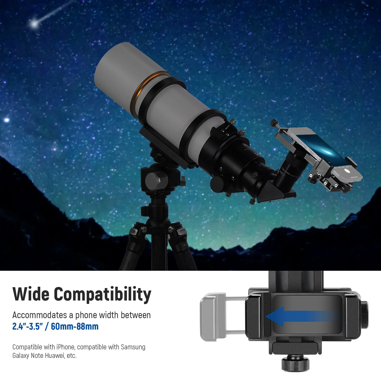 NEEWER PA015 3 Axis Telescope Phone Adapter