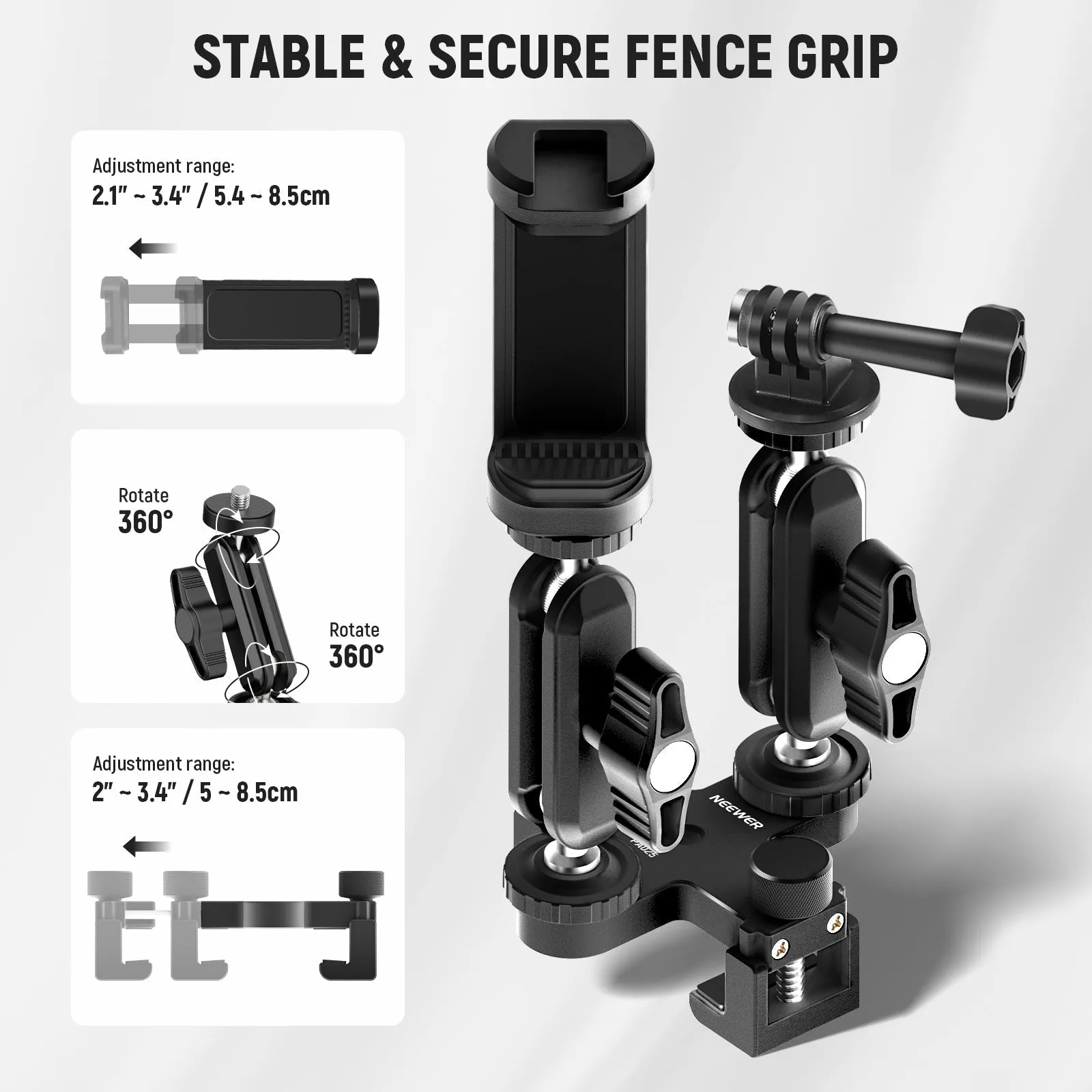 NEEWER PA025 Camera Fence Mounting Kit for Live Streaming