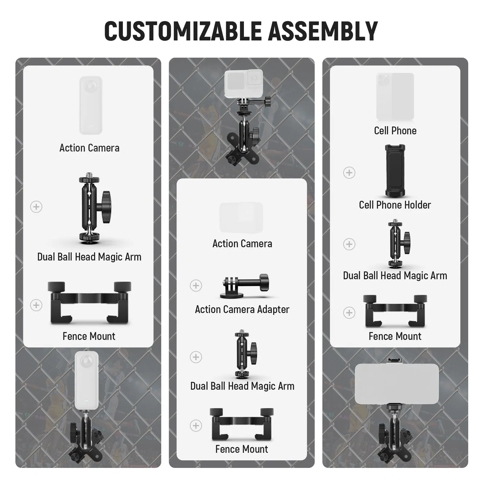 NEEWER PA025 Camera Fence Mounting Kit for Live Streaming