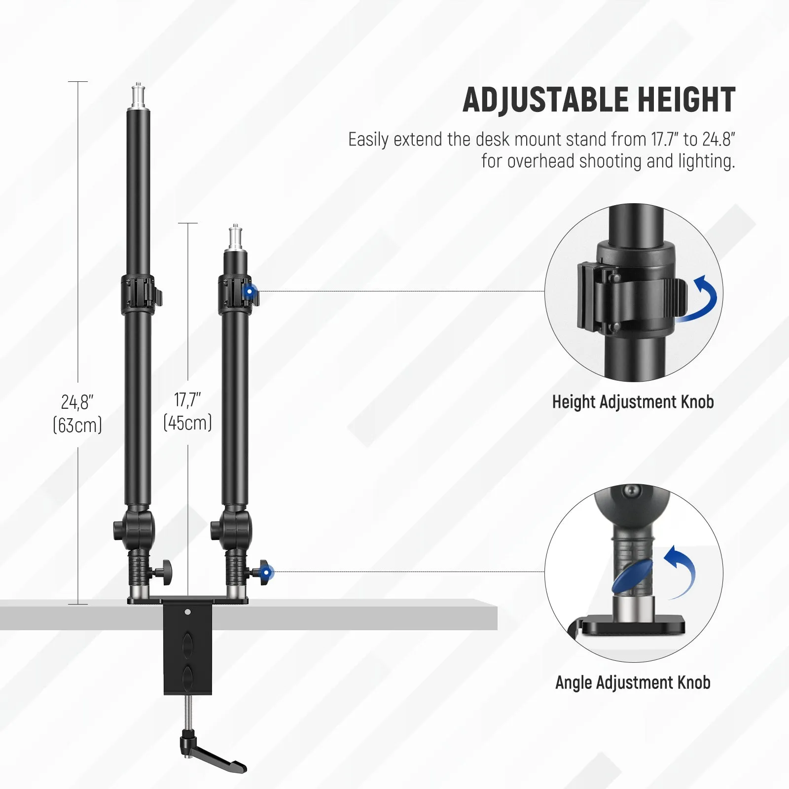 NEEWER  STDB3560 Upgraded C Clamp Desk Mount