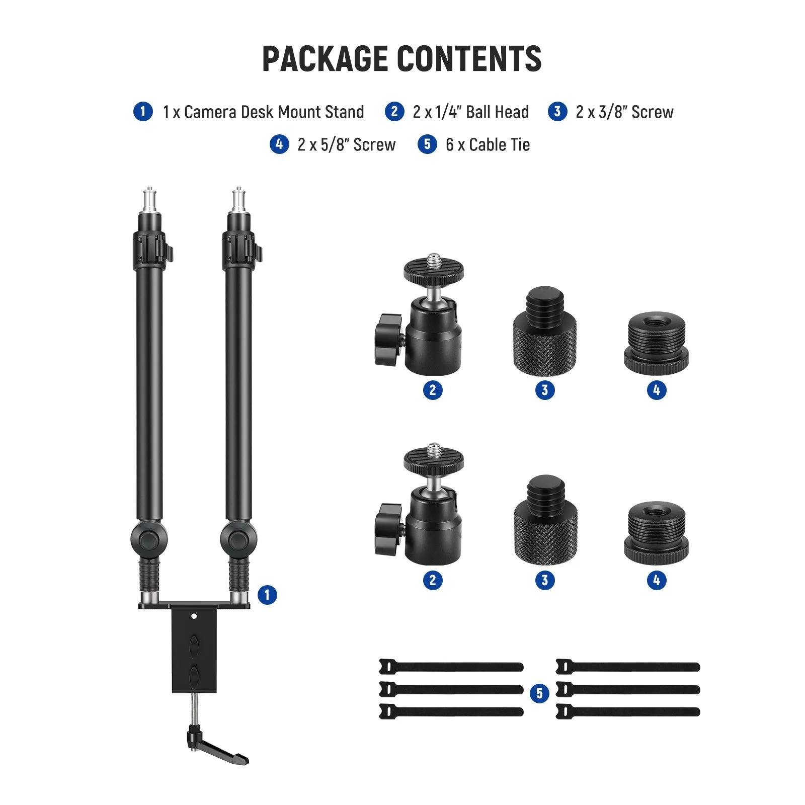 NEEWER  STDB3560 Upgraded C Clamp Desk Mount