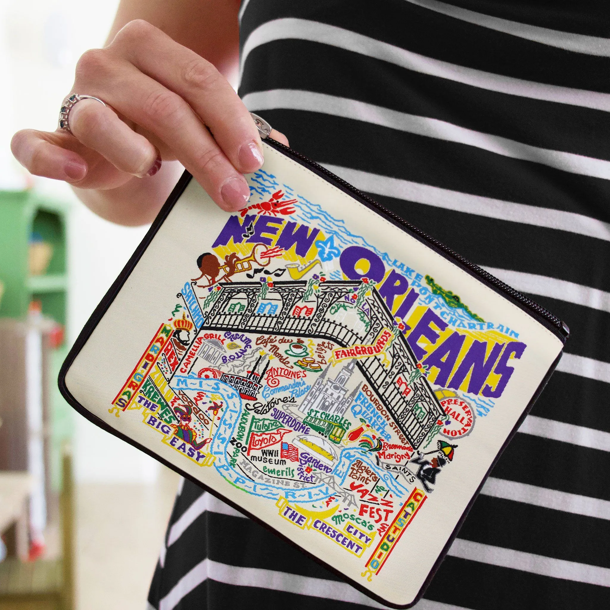 New Orleans Zip Pouch - Natural